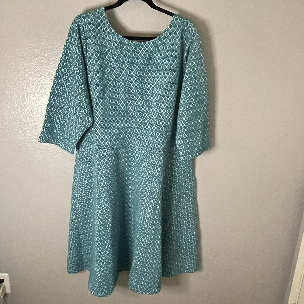 Leota Women's Circle A-Line Dress Size 3X Classic Blue Leota Luxe NWT